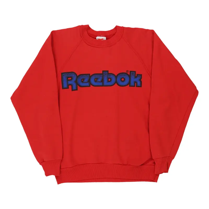 Made in Canada Reebok Spellout Sweatshirt - Small Red Cotton