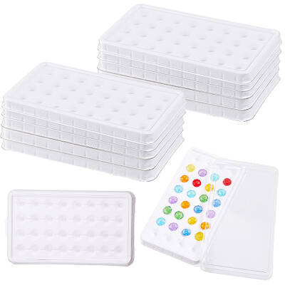 32-Hole Rectangle Plastic Loose Gems Storage Boxes