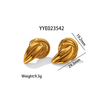 Fashionable Irregular Stainless Steel Stud Earrings for Women