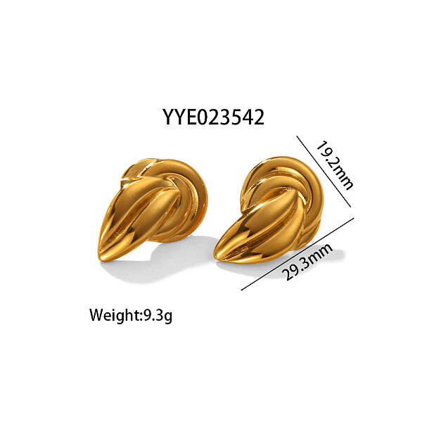 Fashionable Irregular Stainless Steel Stud Earrings for Women
