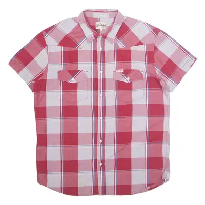 WRANGLER Mens Shirt Red Check L