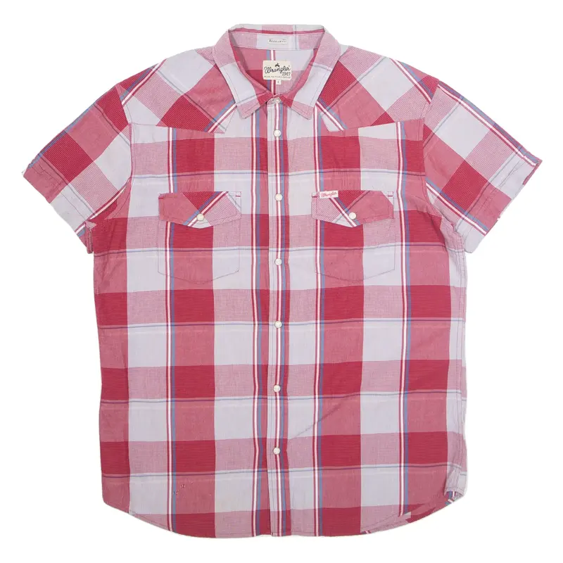 WRANGLER Mens Shirt Red Check L