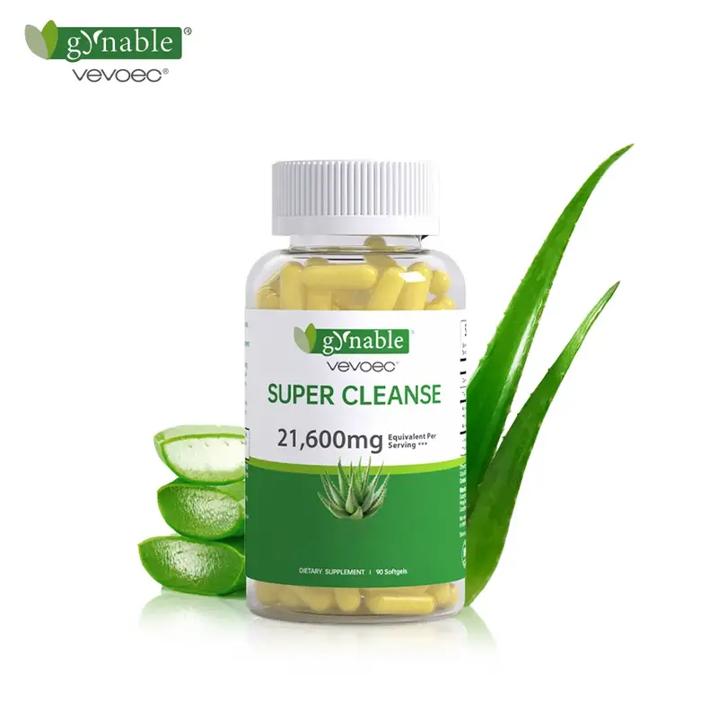 Gynable Aloe Vera Capsules,  super cleanse, 90 Capsules  ，216,000mg Inner Aloe Leaf Equivelent per Serving, Gut Health, Nat...