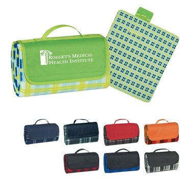 13 Customized Roll-Up Picnic Blanket - Water Resistant & Fleece