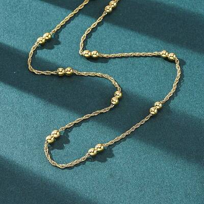 304 Stainless Steel Double Round Rope Chain Necklaces