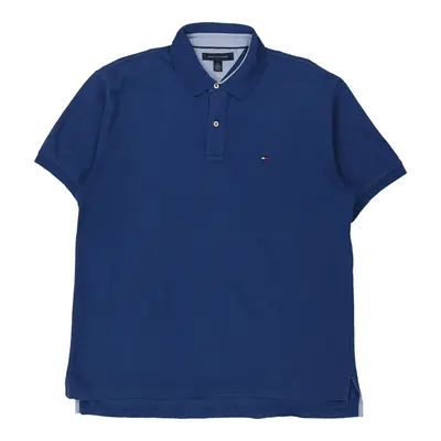 Tommy Hilfiger Polo Shirt - Large Blue Cotton