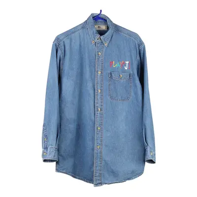 Play at the J! Lee Denim Shirt - Large Blue Cotton