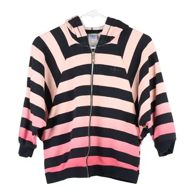 Age 14 Adidas Striped Hoodie - Small Block Colour Cotton Blend