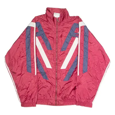 ADIDAS ORIGINALS Mens Windbreaker Jacket Red 90s Striped XL