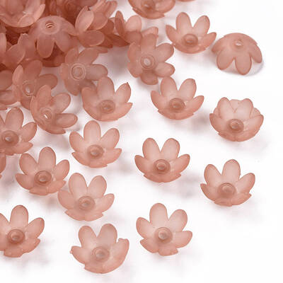 Frosted Acrylic Bead Caps