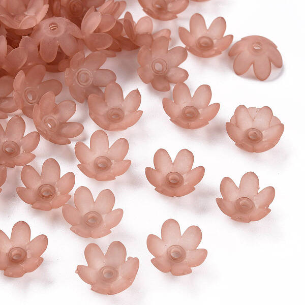 Frosted Acrylic Bead Caps