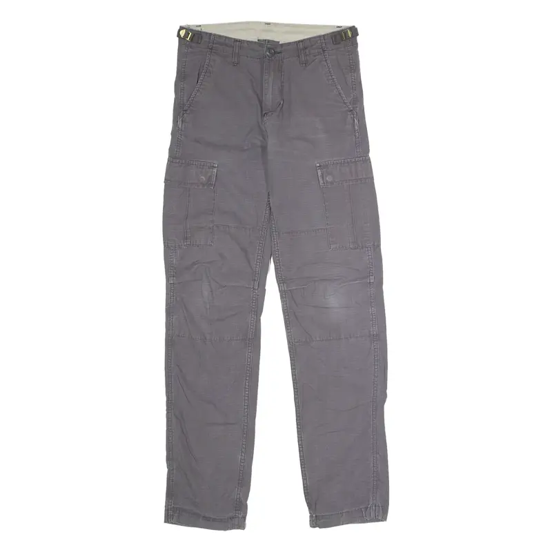 CARHARTT WIP Aviation Mens Canvas Trousers Grey Regular Straight W27 L32
