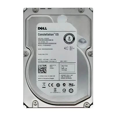 7RGK3 Dell 2TB 6Gb/s SAS 7200 3.5-Inch Hard Drive