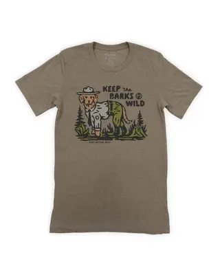 Keep the Barks Wild Unisex Tee | Olive | Size: S