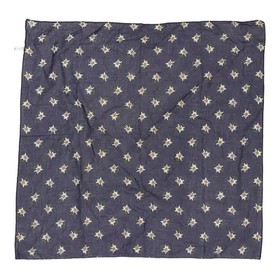 Unbranded Floral Scarf - No Size Navy Cotton
