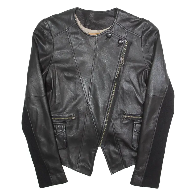 EMU Womens Biker Jacket Black Leather M