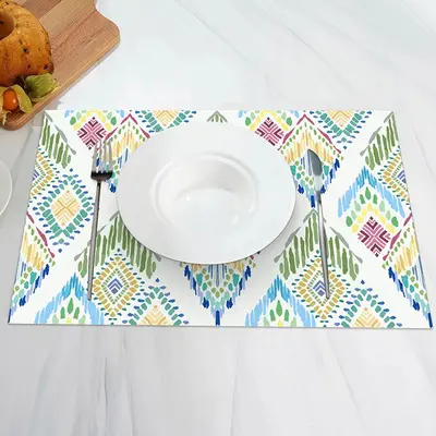 Green Seamless Pattern Simple Set Of 4 Placemats - Aperturee