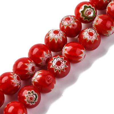 Handmade Millefiori Lampwork Beads Strands