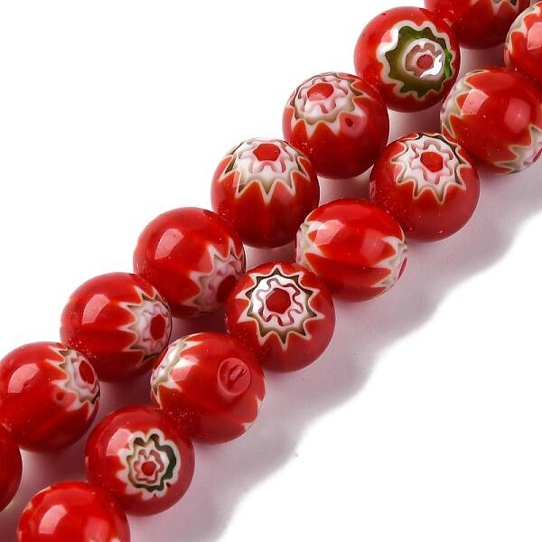 Handmade Millefiori Lampwork Beads Strands