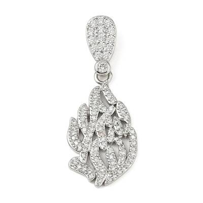 Brass Micro Pave Cubic Zirconia Pendants