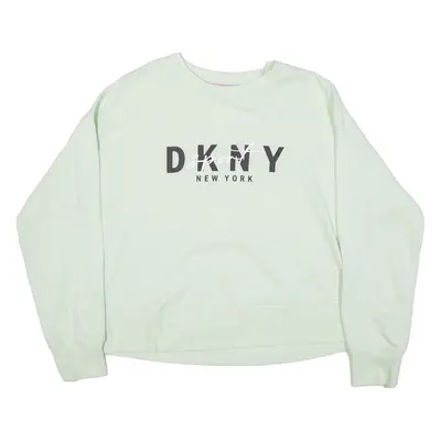 DKNY Womens Sweatshirt Green S