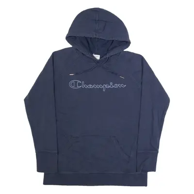 CHAMPION Mens Blue Hoodie M