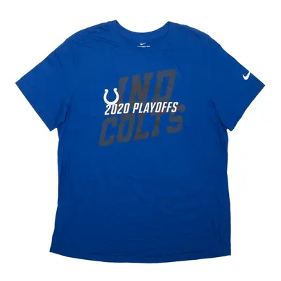 NIKE Indiana Colts USA T-Shirt Blue Short Sleeve Mens XL
