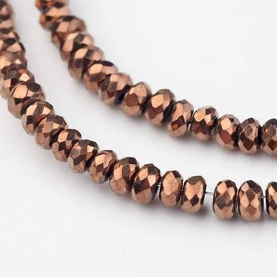 Electroplate Glass Beads Strands