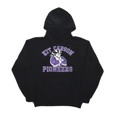 GILDAN Kit Carson Pioneers USA Hoodie Black Pullover Mens M