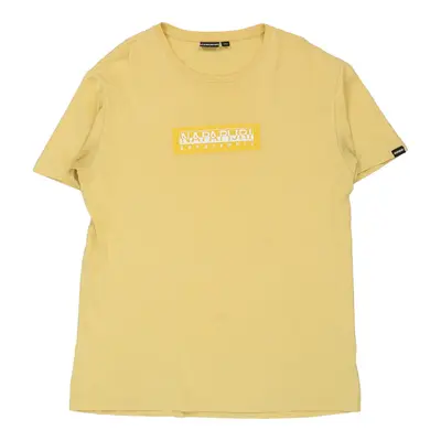 Napapijri T-Shirt - Large Yellow Cotton