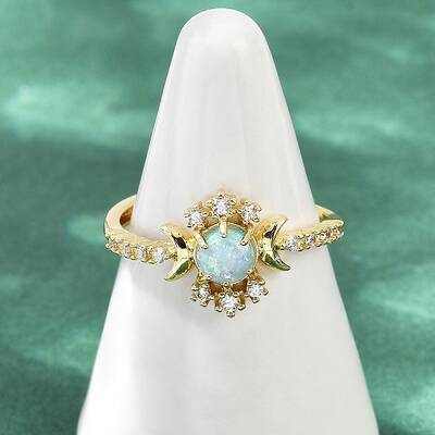 Brass Micro Pave Cubic Zirconia Finger Rings