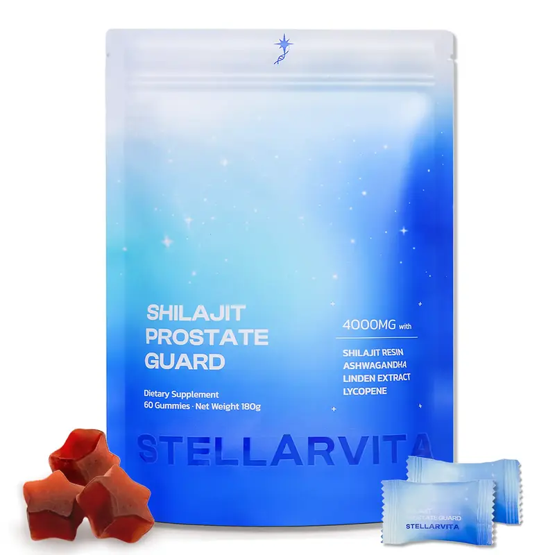 Stellarvita Prostate Guard Shilajit Gummies | 4000mg Per Gummy | 60 Gummies | With Shilajit, Linden Extract, Lycopene & Ashwa...