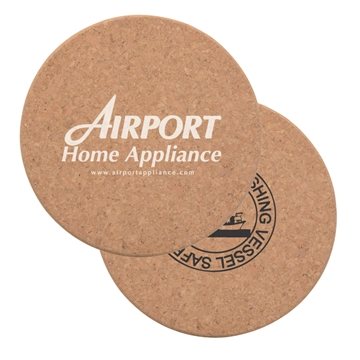 100 Promotional Round Cork Trivet Pot Holder - Heat Resistant