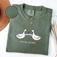 Goose Bumps Comfort Colors T-Shirt, Silly Goose T-shirt, Funny Goose Outfit, Goose Lover Tee, Goose Couple Clothing, Sarcasti...