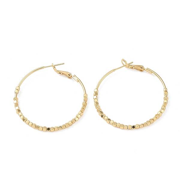 Brass Round Ring Hoop Earrings