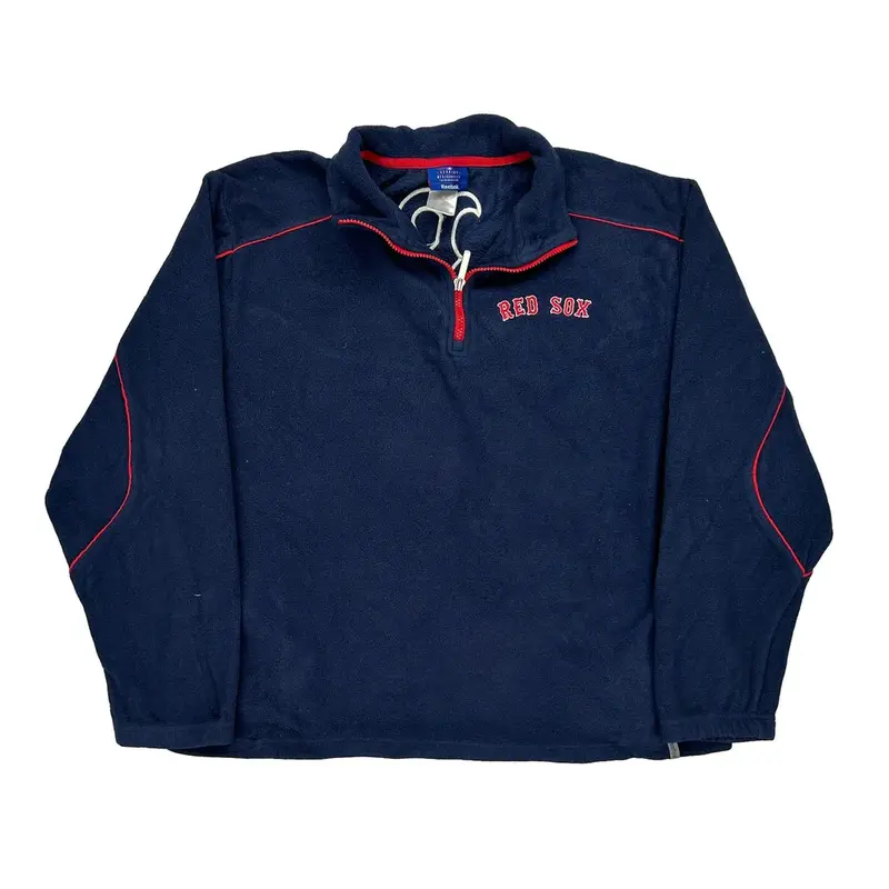 Boston Red Sox Reebok Mlb Fleece - Medium Navy Polyester