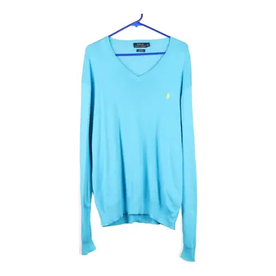 Polo Ralph Lauren 1/4 Zip - XL Blue Cotton