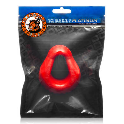Hung Padded Cockring Oxballs - Red