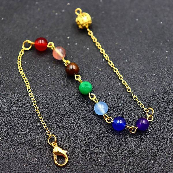 Natural Gemstone Dowsing Pendulums Chains