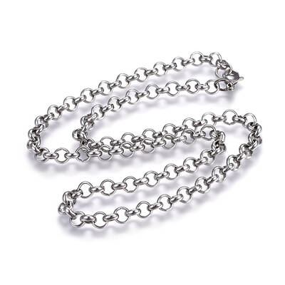 Non-Tarnish 304 Stainless Steel Rolo Chain Necklaces