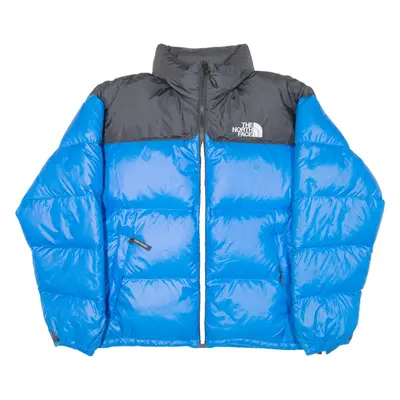 THE NORTH FACE 700 Insulated Mens Puffer Jacket Blue Nylon Hooded XL