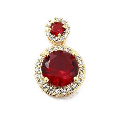 Brass Micro Pave Clear Cubic Zirconia Pendants