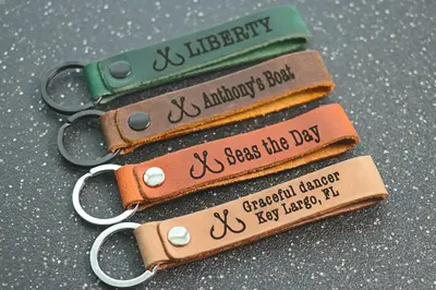 SLIM Boat Owner Keychain, Personalized Fishing Keychain, Boat Owner Gift, Fishing Christmas Gift
