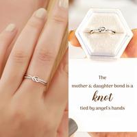 To My Mother/Daughter Knot Ring Cubic Zirconia Sterling Design Comfortable