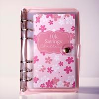 Monthly Money Saving Challenge Binder, 1 Count 10k Money Saving Planner, Budget Binder with Cash Envelopes, Budget Planner, F...