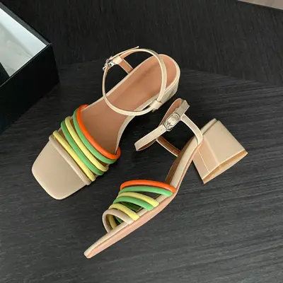 CHIKO Lynda Open Toe Block Heels Heeled Sandals