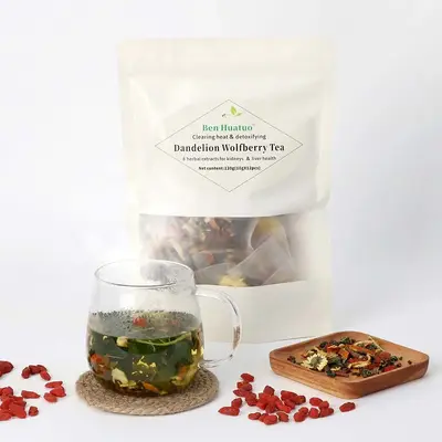 Dandelion Wolfberry Tea Organic Kidney Cleanse Tea Traditional Healthy Tea for Men Women 120g Natural Ingredients Individuall...