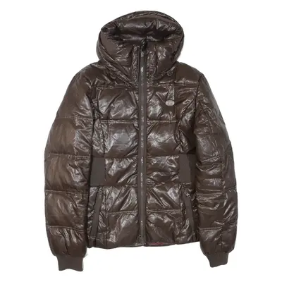 REPLAY Womens Puffer Jacket Brown M