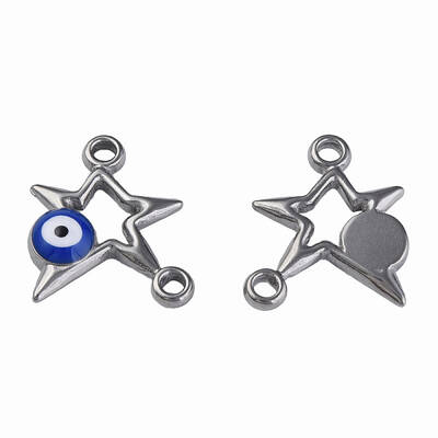 304 Stainless Steel Enamel Connector Charms