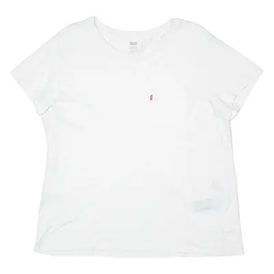 LEVI'S Womens T-Shirt White Crew Neck XL